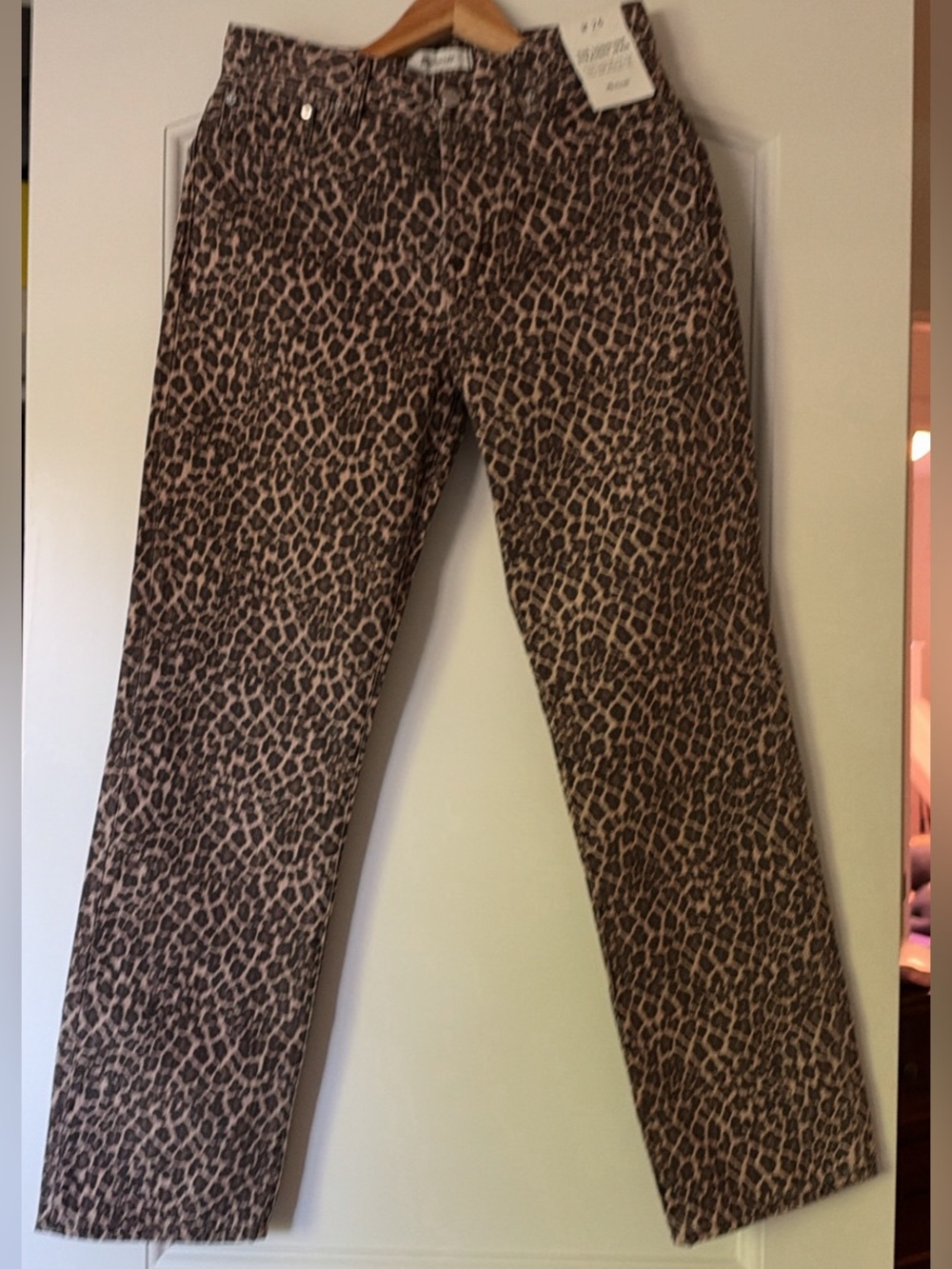 Madewell Leopard Print Jeans in Brown and Black